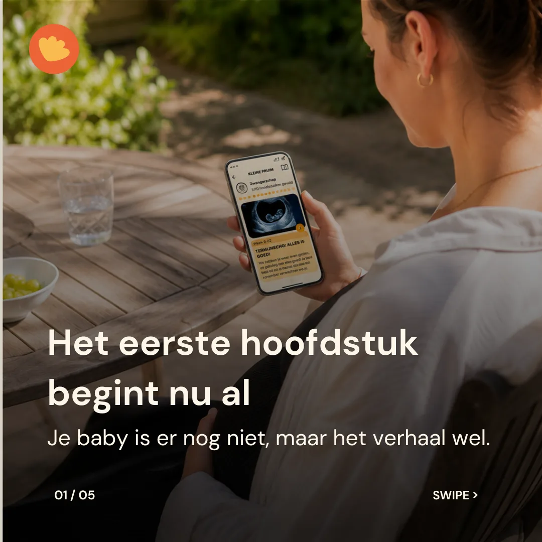 Het eerste hoofdstuk begint nu al: je baby is er nog niet, maar het verhaal wel — de Little Chapters app